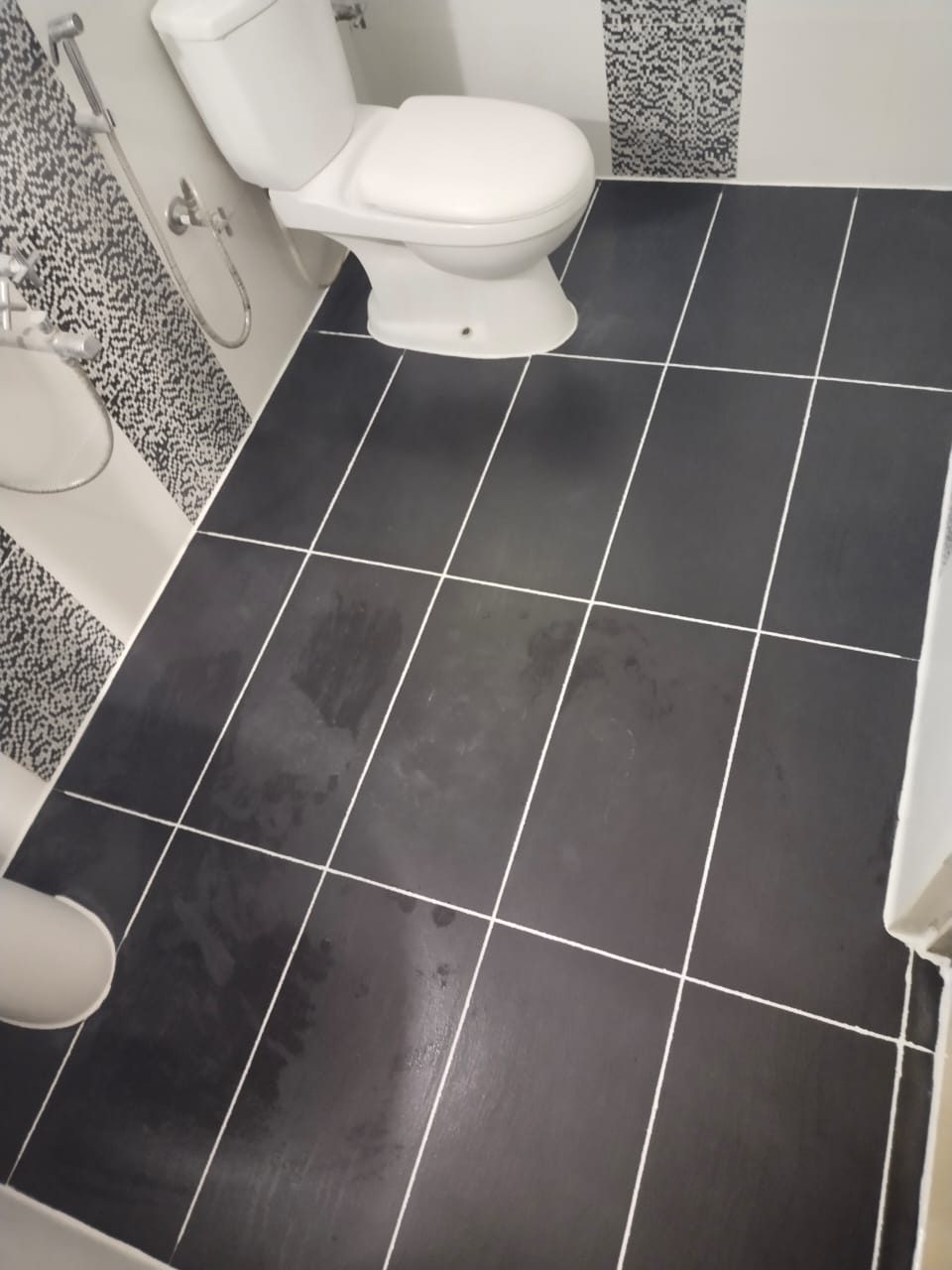 Bathroom Epoxy Waterproofing and Grouting — work by Shiva Kumar Water Proofing Services